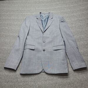 Express Innovator Blazer Mens 36 Regular Gray Extra Slim Wool Blend Suit Jacket